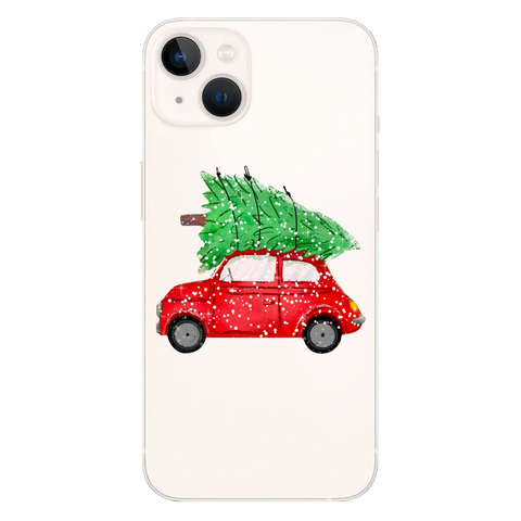 Чехол Новогодняя Машина для iPhone 14 Plus 3994 фото