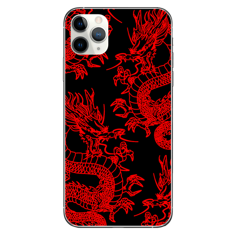 Чехол Красные Драконы для iPhone 11 Pro Max 3443 фото
